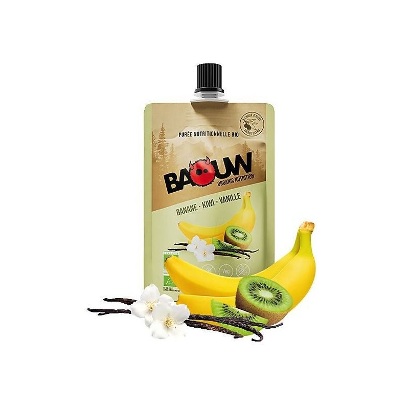 PURÉES ET COMPOTES ÉNERGÉTIQUES BIO BANANE - KIWI - VANILLE