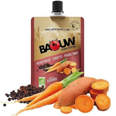PURÉES ET COMPOTES ÉNERGÉTIQUES BIO PATATE DOUCE - CAROTTE - POIVRE TIMUT
