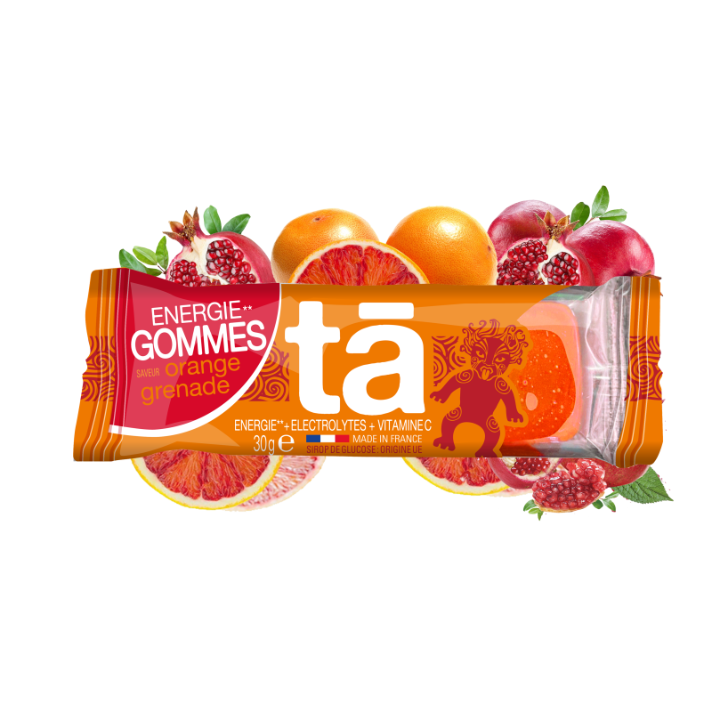 gomme Tâ energy  Orange Sanguine grenade