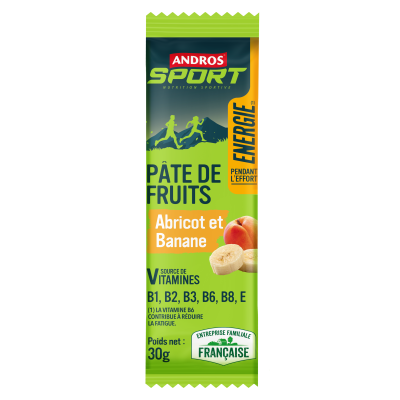 Andros - Pâtes De Fruits Vitaminées Abricot Banane Unité