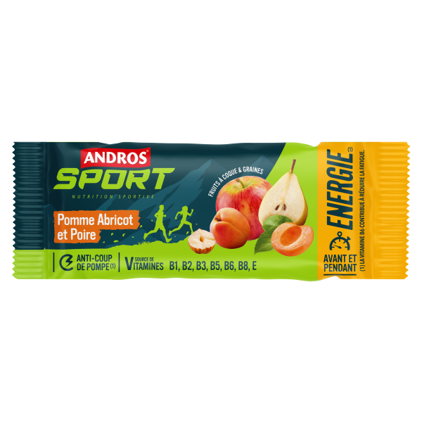 Andros - Barres enérgetique Pomme Poire Abricot 	