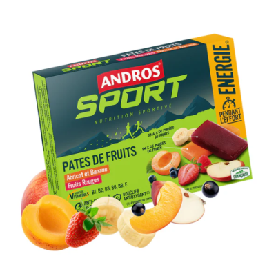 Andros - Pâtes De Fruits  Abricot Banane Fruits Rouge x6 