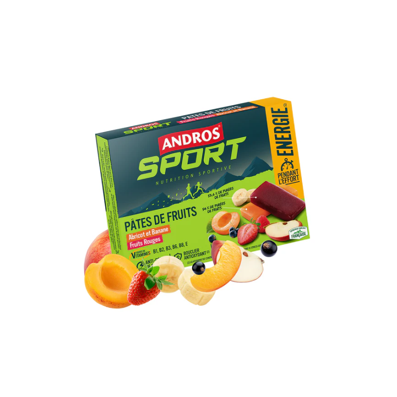 Andros - Pâtes De Fruits  Abricot Banane Fruits Rouge x6 