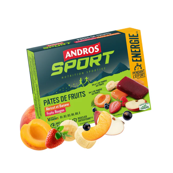 Andros - Pâtes De Fruits  Abricot Banane Fruits Rouge x6 