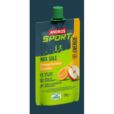 Andros Sport - Gourde Mix salée Pomme Butternut Curcuma 120G