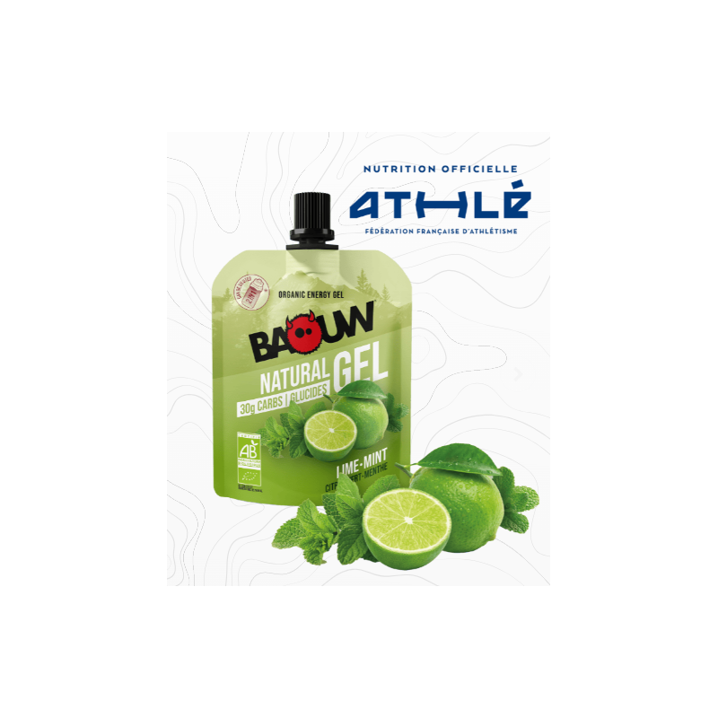 Baouw- Gels Énergétiques Bio Citron Vert Menthe