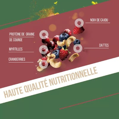 Baouw- Barre Protéinée Fruit Rouge Cajou