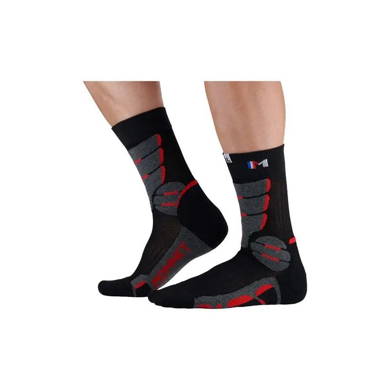 Monnet - Chaussettes Trek Expert Rouge/Noir