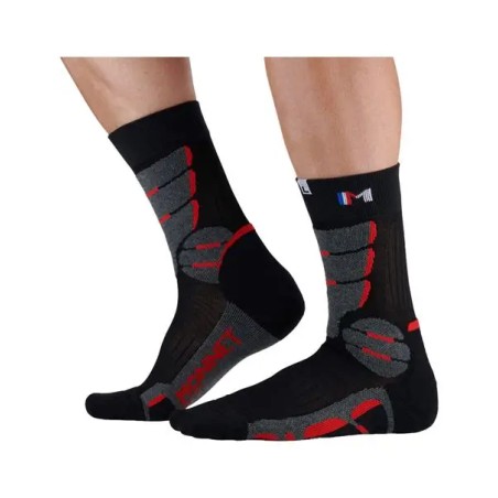 Monnet - Chaussettes Trek Expert Rouge/Noir