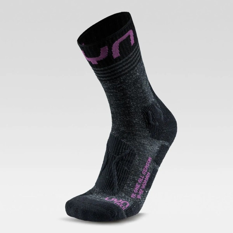 Uyn - Chaussettes W Trekking One Mid (toutes saisons) Black/purple
