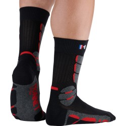Monnet - Chaussettes Trek Expert Rouge/Noir