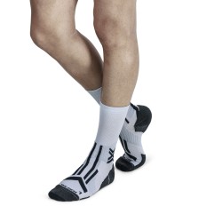 X-Socks - Chaussettes Trail run Perform Crew Pearl Grey/Charcoal
