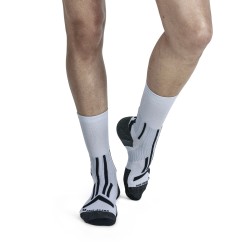X-Socks - Chaussettes Trail run Perform Crew Pearl Grey/Charcoal