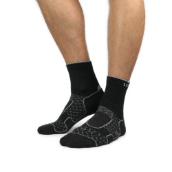 La Chaussette de France - Trekker Mid Noir/Gris