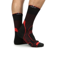 La Chaussette de France - Trekker High Noir/Rouge