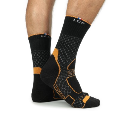 La Chaussette de France - Trekker High Noir/Orange