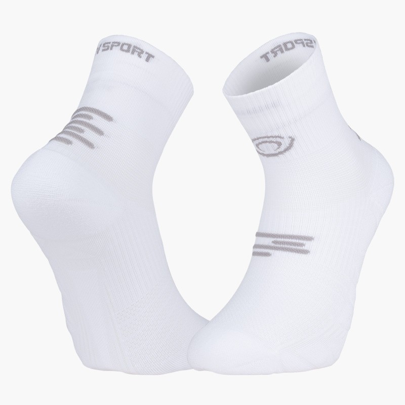 BV Sport - Chaussettes Run Marathon.2 Mid Blanc/Gris