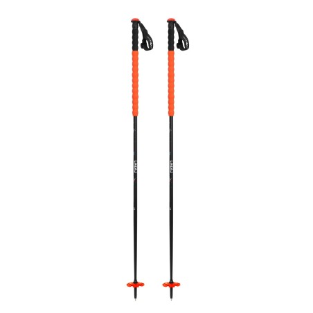 Lacal – bâtons ski de randonnée 1 brin, long grip & flasque