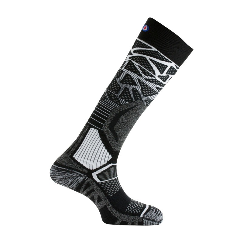 Thyo - Chaussettes De Ski Alveole Tech Noir/Blanc