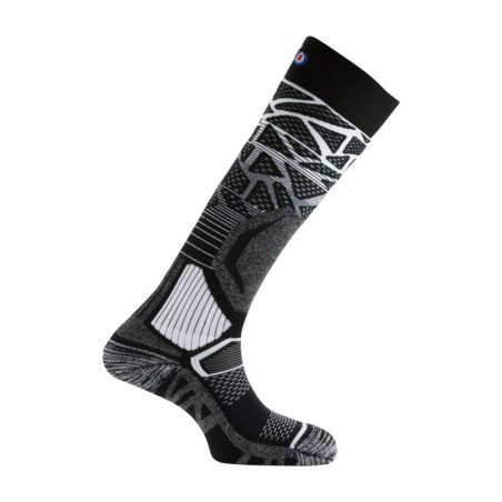 Thyo - Chaussettes De Ski Alveole Tech Noir/Blanc