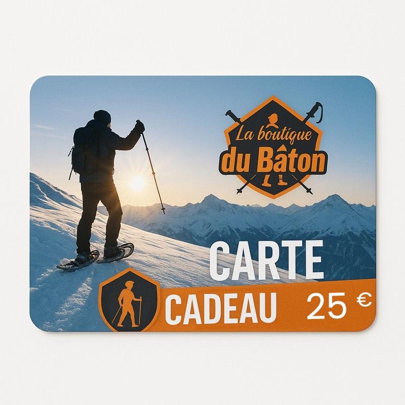 Carte cadeau outdoor 25 € – La Boutique du Bâton | Le cadeau parfait montagne & sport